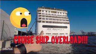 3 Cruise Ships in 1 Day!!! Bike Ride Through Hamburg, Germany