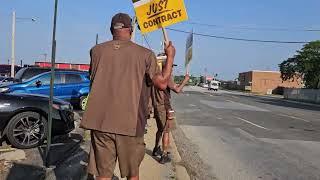 Walking the Teamsters/UPS Practice Picket Line at DC/Landover Buildings on July 7th, 2023