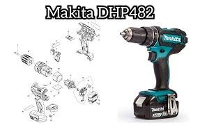 Disassembly and cleaning Cordless Hammer Driver Drill Makita DHP482