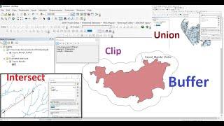 ArcGIS Tutorial for Geoprocessing tools: (Create Buffers, Clip, Intersect, and Union, etc)