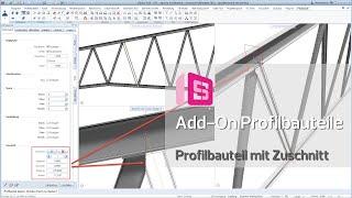 Allplan Add-On Profilbauteile | Stützen und Träger mit Zuschnitt