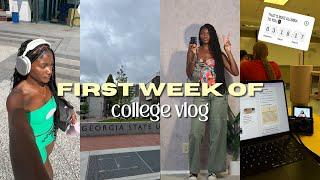 first week of college vlog | senior year at georgia state university 