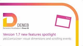 Deneb version 1.7 new features spotlight #08: pbiContainer: visual dimensions and scrolling events