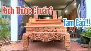 Kích Thước Sập Thờ Tam Cấp Chuẩn Nhất | Đồ Gỗ Thành Quyên