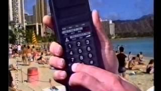 The technophone — early cell phone — Australian TV Ad — 1990s — Retro early Vintage mobile