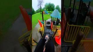 Bella Ciao Rain Day ️ Playground Parkour Climbing Jumping POV Parkour