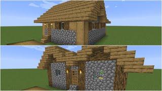 How to build a Minecraft Village Medium House 1 & 2 (1.14 plains)