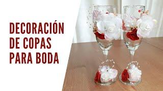 DECORACIÓN DE COPAS PARA BODA / Creaciones Kmaria