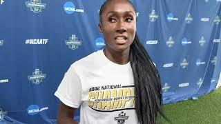 Talitha Diggs after winning 2022 NCAA 400m