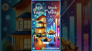 Real-estate vs Stock Market #realestate #stockmarket #youtube #youtubeshorts #ytshorts #sharemarket