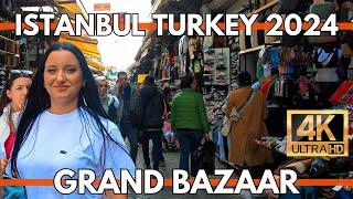 İSTANBUL TÜRKİYE 2024 KAPALI ÇARŞI, SAHTE PAZAR TAM YÜRÜYÜŞ TURU 4K ULTRA HD VİDEO 11 ŞUBAT