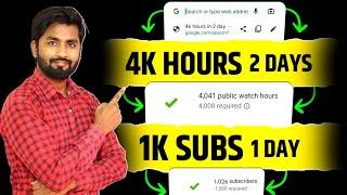 How To Complete 1000 Subscribers and 4000 watch time in 2 Day | How To Buy Subscribers On Youtube