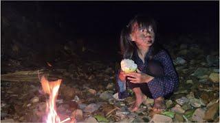 A 6 year old orphan girl had to live a wandering life and sleep overnight in the forest.