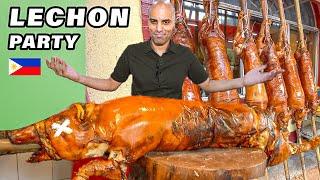 MANILA LECHON PARTY  Filipino Street Food Tour in La Loma, Philippines