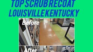 Vct floor top scrub Recoat Louisville Kentucky.