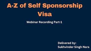 A-Z Of Self Sponsorship Visa UK [Be Your Own Boss] Full Process Explained in a Very Simple Way