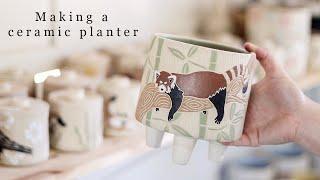 Making a ceramic planter | The entire pottery process