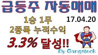 급등주 조건검색식 자동매매, 단타/스캘핑[170420] - 오성엘에스티,와이엔텍
