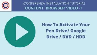 Conferenza Installation Tutorial | Content Browser Video 1 - How to Install & Activate the Lectures