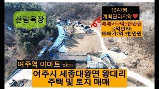 [여주역부동산] 계획관리지역 토지 1347평 주택 3채 경기도 여주시 세종대왕면 왕대리 전원주택 토지 매매