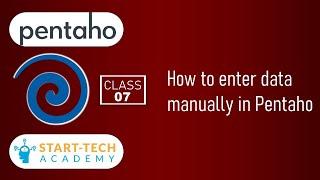 How to enter data manually in Pentaho | Pentaho PDI