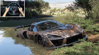 Rebuilding McLaren Senna Forza Horizon 5 Logitech G29 Stering Wheel Gameplay