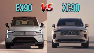 2025 Volvo XC90 vs 2025 Volvo EX90 Compared | Segment Battles! | MotorNation