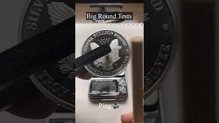 Home Silver Tests - 5 ounce Silver Round