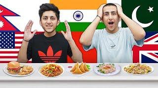 EATING FOOD FROM DIFFERET COUNTRIES AROUND THE WORLD 