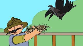 Shambu And The Crow - Crow Story - Animated Story - Cartoon Stories - Funny Cartoons