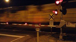 Union Pacific #7756 Freight Train at Athens Avenue Railroad Crossing High Speed (Lincoln, Ca)