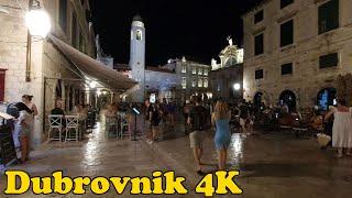 Dubrovnik Croatia Night Walking Tour [4K]