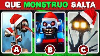 Guess Which MONSTER Is Jumping? - Christmas Edition | Siren Head, Choo Choo Charles, Cursed Head