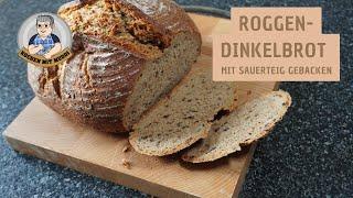 Roggen-Dinkelbrot mit Sauerteig zubereiten