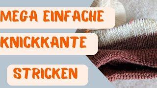 Wie du einen Knickrand für das Umschlagbündchen strickst