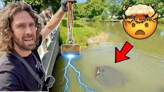 Look What My Enormous Magnet Found in the River! (Magnet Fishing)