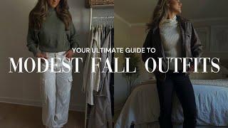 MODEST FALL FASHION: 2023 fashion trends + shopping for modest outfits *pinterest inspired* 