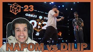 NaPoM  vs Dilip  | GRAND BEATBOX BATTLE 2023: WORLD LEAGUE | Reaccion y Analisis