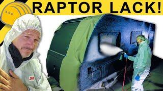 Wohnwagen mit RAPTOR LACK lackieren! XXL CAMPER Autark Projekt