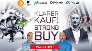 Jetzt kaufen? Bitcoin, Meta Platforms, Palantir, Brent Crude Oil, Nasdaq 100 im Check