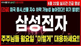 [삼성전자 주가 전망][긴급] 미국 증시, 선물 지수 하락 가능성 상승 !! 미국 이란 직접 타격 !!! 위기 발생 !! 주주님들 월요일 "이렇게" 대응하세요 !!