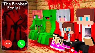 The Broken Script Calling JJ and Mikey Family in Minecraft - Maizen?!