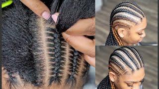 4.7 million 8 stitch braids | skunk stripe | straight back braids