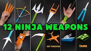 COOL! 12 ORIGAMI PAPER NINJA WEAPONS