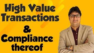 High Value Transactions | e compliance portal | Income Tax | Insight |