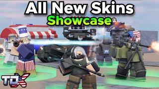 TDX All New 4th of July Skins Showcase - Tower Defense X Roblox