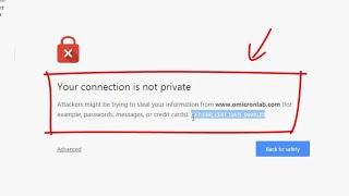 Solved 1click || your connection is not private (NET:: ERR_CERT_DATE_INVALID) Freelancer Mustakin