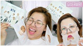 NEW BTS x Mediheal Face Masks FAN GIRL REVIEW + GIVEAWAY!