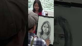  Pencil Drawing Portrait #vietnamlife #shorts.