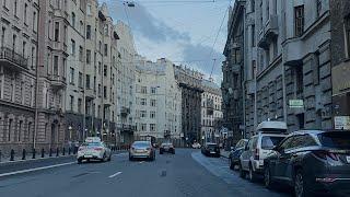 ⁴ᴷ THE REAL RUSSIA IS HERE   Sunday driving downtown in St. Petersburg, Russia